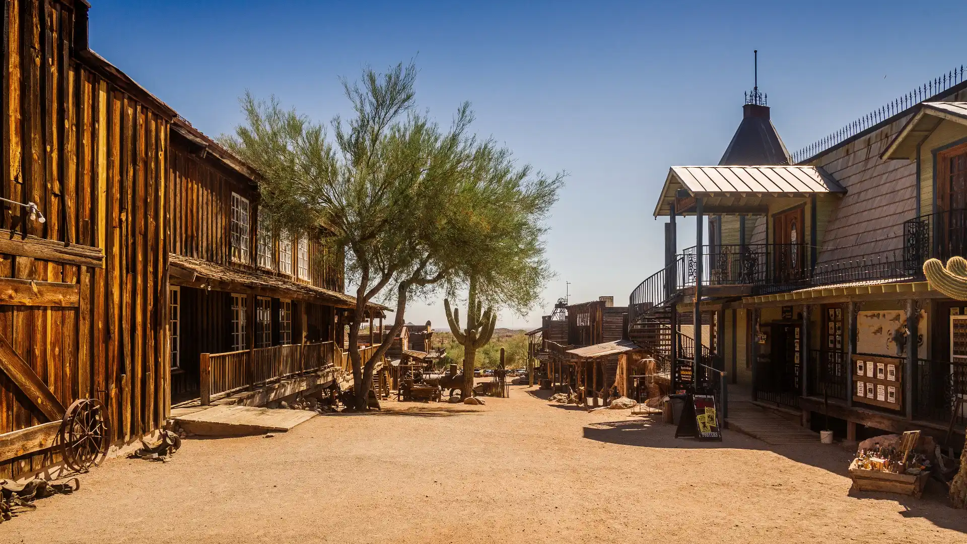 西部劇の町並み