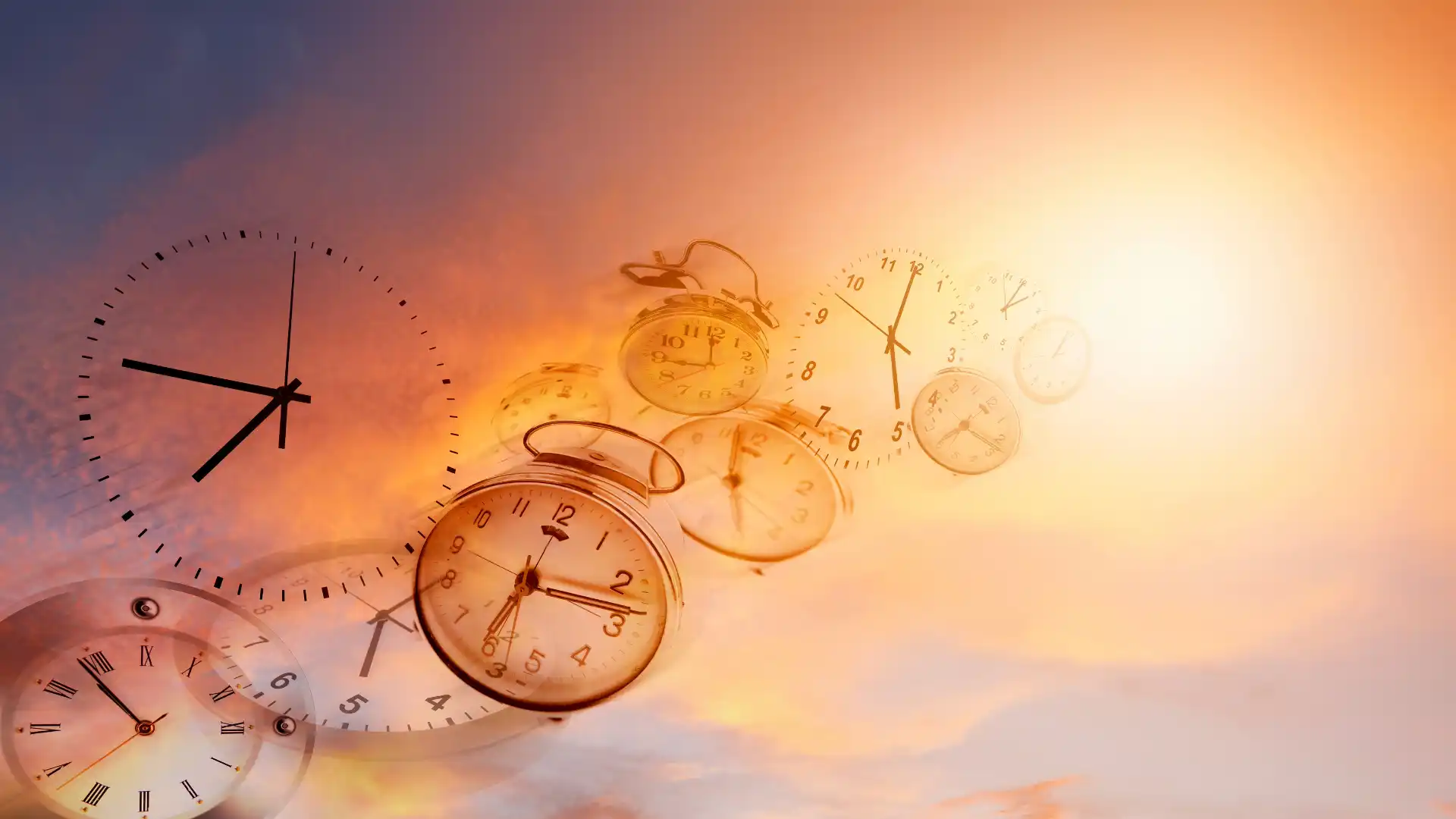 タイムトラベルを示唆する時計の画像