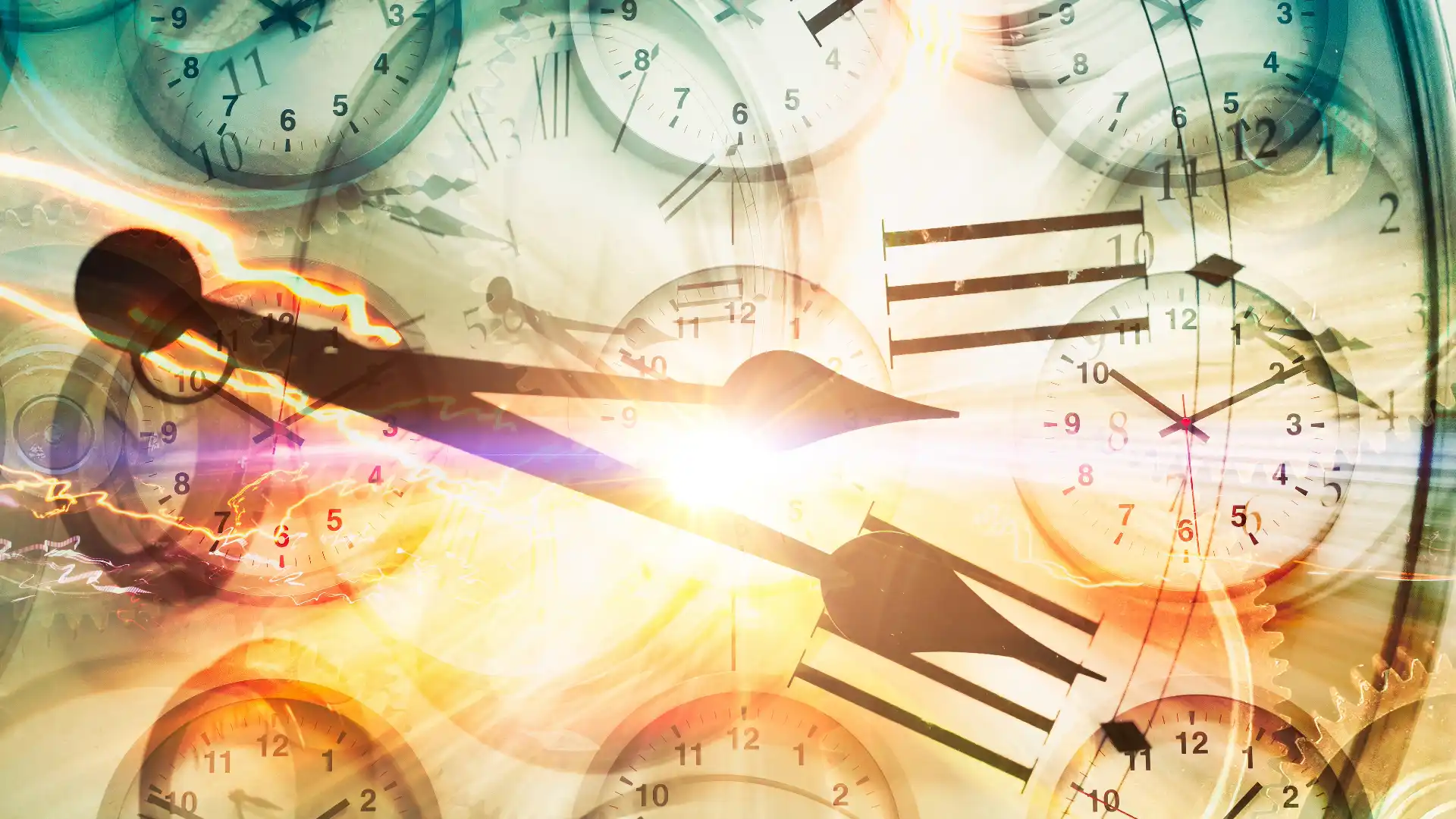 タイムトラベルを示す時計