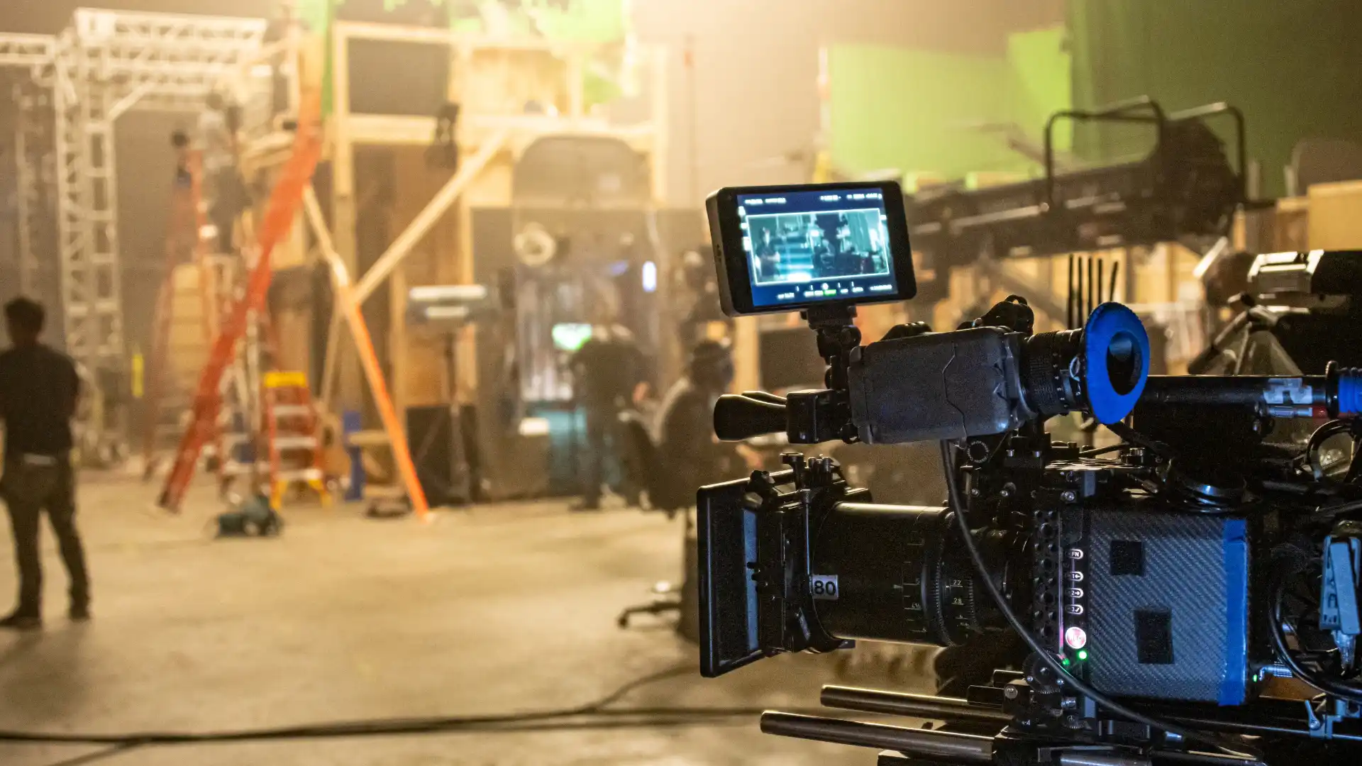 特殊効果の撮影現場